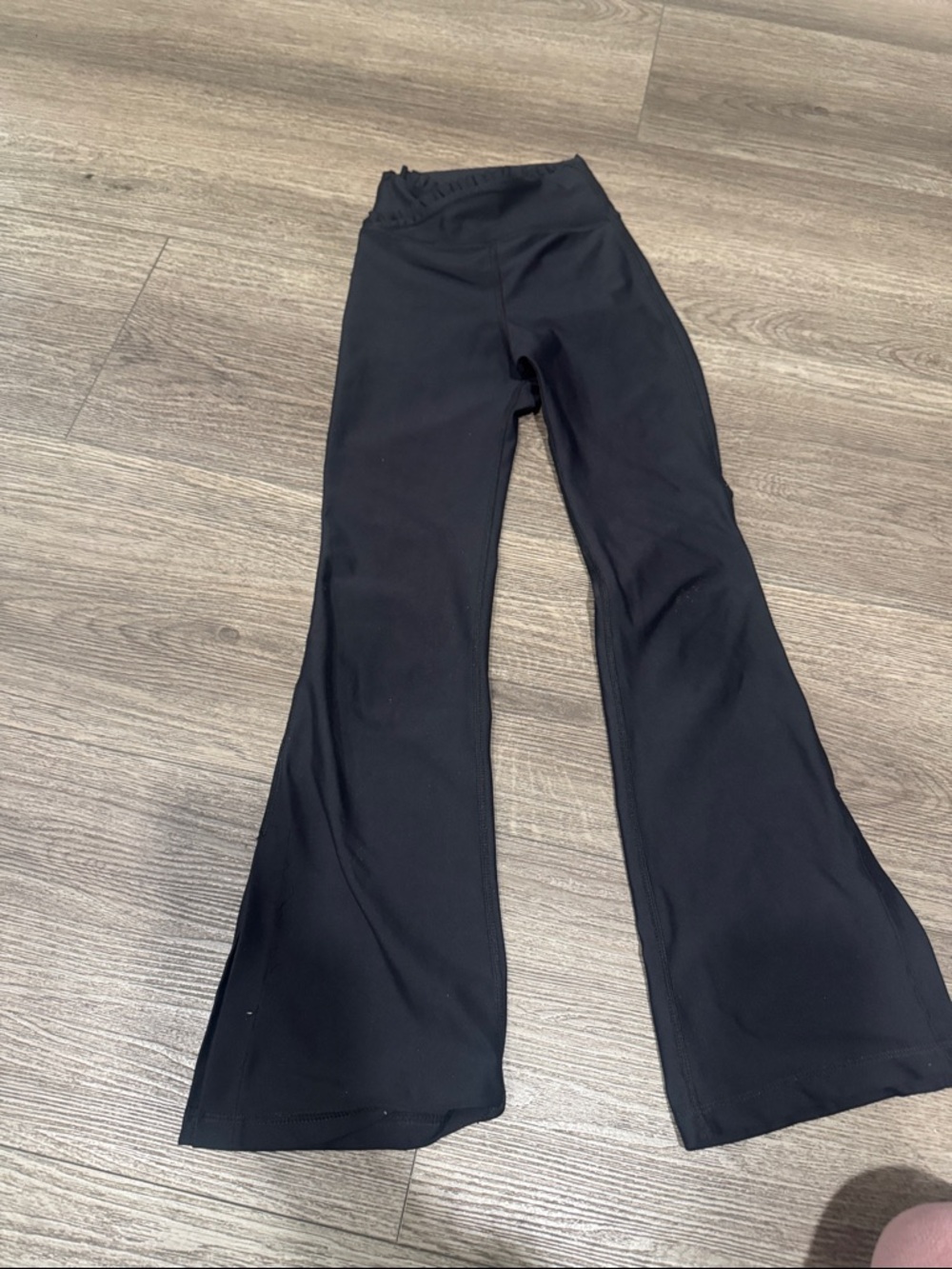 Girls' Black Flared Leggings - Stretchy Comfort